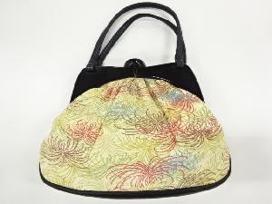 アンティーク　糸菊模様和装バッグ